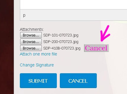 Adding a cancel button to the image or file upload